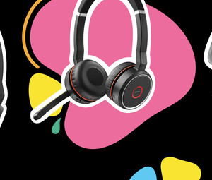 Jabra headset pink light online